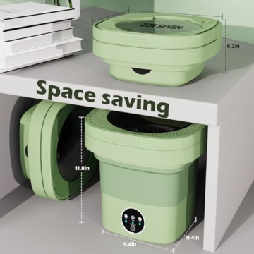 ZZR SEVEN Portable Washing Machine, 7L/12L Upgraded Mini Washing Machine, Suitable for Small Clothes...