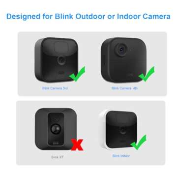All-New Blink Outdoor Camera Mount - Weatherproof & Adjustable, 4 Pack Black