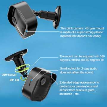 Weatherproof Blink Camera Mount - 360° Adjustable & Secure