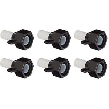 SHURFLO (244-2926 1/2" x 14 NPT x 1/2" Barb Straight Wingnut Swivel Adapter (6)