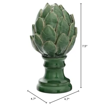 A&B Home Helsa Blooming Artichoke Accent, Small Classic Vintage/Green