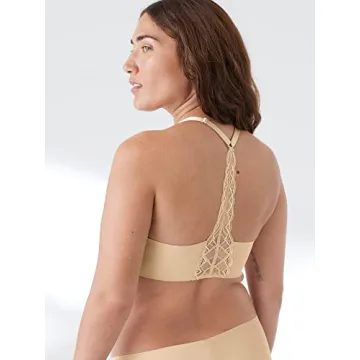 True & Co Triangle Lace Racerback Bra for Comfort and Style