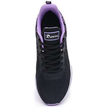 GANNOU Women's Air Athletic Running Shoes Fashion Sport Gym Jogging Tennis Fitness Sneaker Purple 10 B(M) US