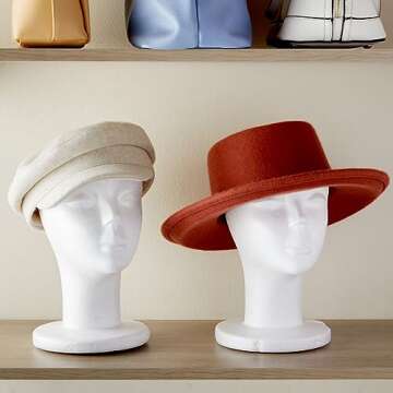 Juvale Female Foam Mannequin Head, Wig Display (11.8 in, 2 Pack)