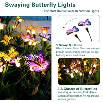 Butterfly Solar Garden Lights - Beautiful Outdoor Decor