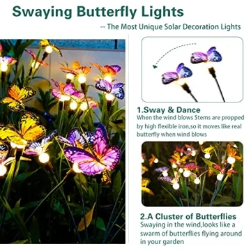 Butterfly Solar Garden Lights - Beautiful Outdoor Decor