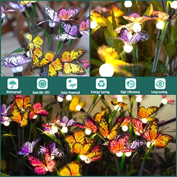 Butterfly Solar Garden Lights - Beautiful Outdoor Decor