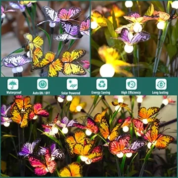 Butterfly Solar Garden Lights - Beautiful Outdoor Decor
