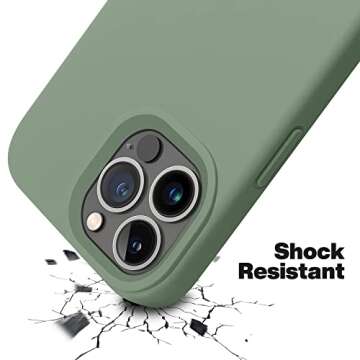 OTOFLY Designed for iPhone 13 Pro Max Case, Silicone Shockproof Slim Thin Phone Case for iPhone 13 Pro Max 6.7 inch (Calke Green)