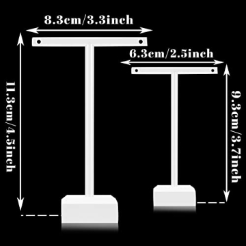 Elegant Acrylic Earrings Display Holder T-bar Jewelry Organizer