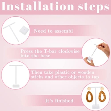 Elegant Acrylic Earrings Display Holder T-bar Jewelry Organizer