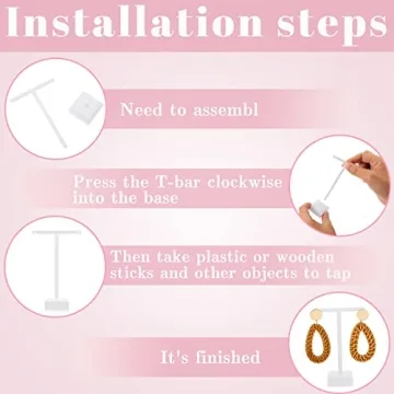 Elegant Acrylic Earrings Display Holder T-bar Jewelry Organizer