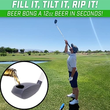 GoPong Beer Bomber Golf Club Beer Bong For Golf Fun