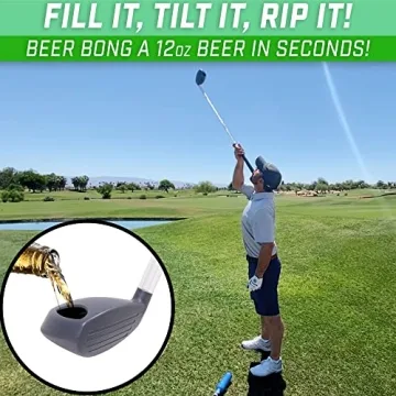 GoPong Beer Bomber Golf Club Beer Bong For Golf Fun