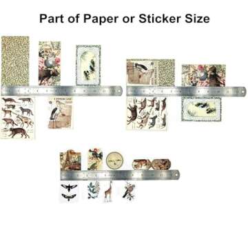 200PCS Vintage Scrapbooking Supplies Pack, Aesthetic Scrapbook Sticker Paper Art Journaling Kit for Bullet Junk Journals,Planner,Cottagecore Decor Gifts (Green Series)