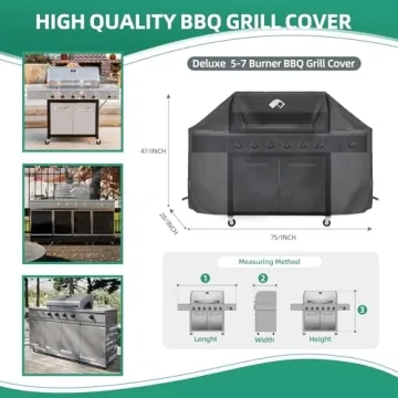 PALON 75 inch Waterproof BBQ Grill Cover for All Grills