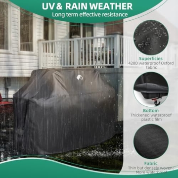 PALON 75 inch Waterproof BBQ Grill Cover for All Grills