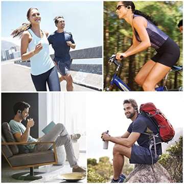 itayak Behind The Head Headphones, Bluetooth 5.0 Neckband Around Head Headphones Lightweight Small Foldable Wireless Sports Sweatproof Headset with Microphone & Carrying Case (Black)