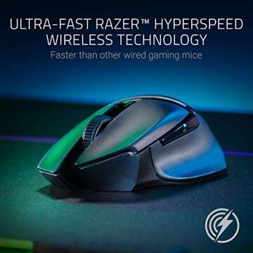 Razer Basilisk X HyperSpeed Wireless Gaming Mouse: Bluetooth & Wireless Compatible, 16K DPI Optical ...