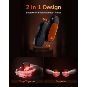 MKG 2 Pack Rechargeable Hand Warmers for Winter Comfort