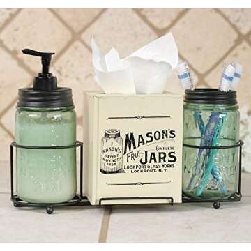 Colonial Tin Works Mason Jar Bathroom Caddy