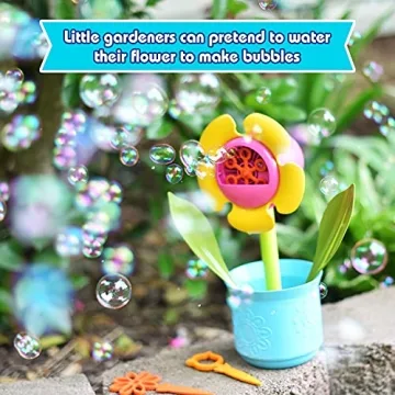 Maxx Bubbles Flower Pot Automatic Bubble Blower for Kids