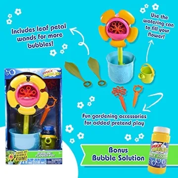 Maxx Bubbles Flower Pot Automatic Bubble Blower for Kids
