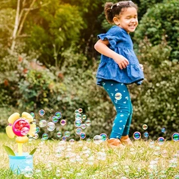 Maxx Bubbles Flower Pot Automatic Bubble Blower for Kids