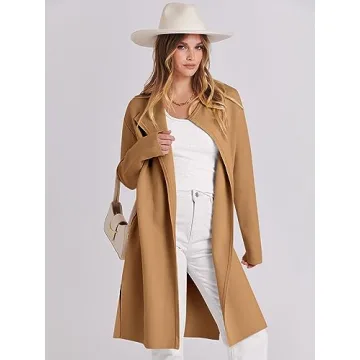 ANRABESS Women's Stylish Lapel Open Front Cardigan