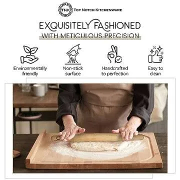 Top Notch Kitchenware Sugar Maple French Rolling Pin