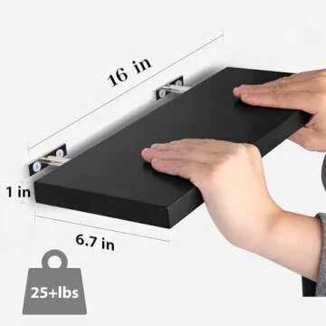 Stylish Solid Wood Floating Shelves - Set of 3 for Your Home