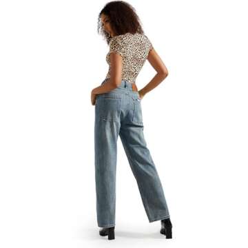 SUUKSESS Women Double Lined Fitted Basic Tee Shirts Crew Neck Short Sleeve Y2K Going Out Crop Tops (Cheetah, M)