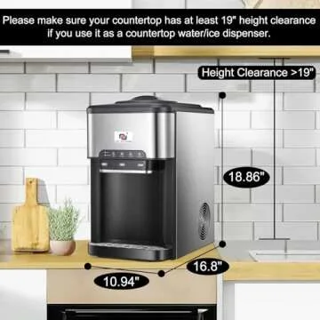 NUNET 3-in-1 Ice Maker & Water Dispenser - 44lbs Daily