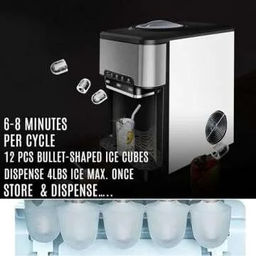 NUNET 3-in-1 Ice Maker & Water Dispenser - 44lbs Daily