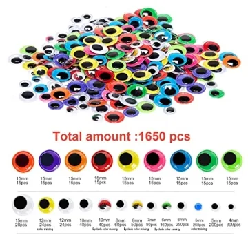 1650pcs Googly Eyes for Crafting Fun