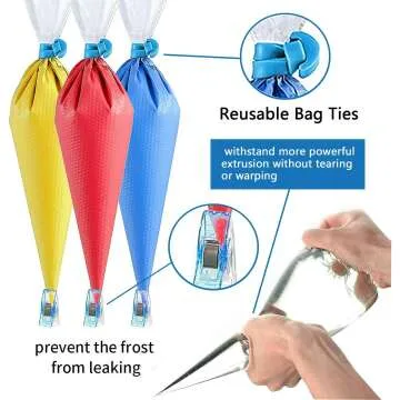 Tipless Piping Bags - 122 Pieces for Cookie Decorating