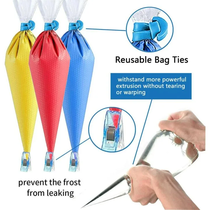 Tipless Piping Bags - 122 Pieces for Cookie Decorating