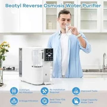 Reverse Osmosis Water Filter, Portable Water Purifier with 8-Stage Filtration, Easy No Installation ...