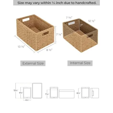 Versatile StorageWorks Wicker Baskets, Eco-Friendly Organization