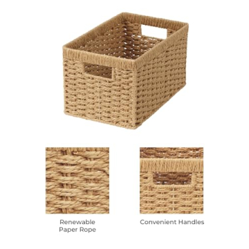Versatile StorageWorks Wicker Baskets, Eco-Friendly Organization