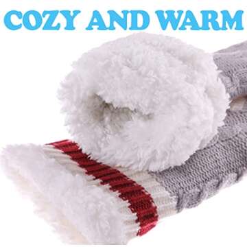SDBING Women's Cozy Fleece Lined Slipper Socks - Warm & Stylish