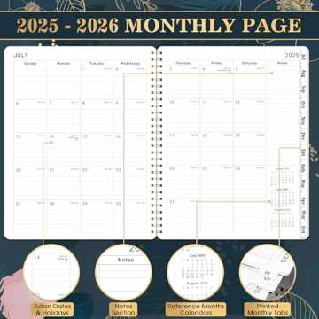 2025-2026 Planner - Planner 2025-2026, July 2025 - June 2026, Academic Planner 2025-2026, Weekly & Monthly Spreads, 8'' x 10", Monthly Tabs, Twin-wire Binding