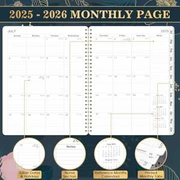 2025-2026 Planner - Planner 2025-2026, July 2025 - June 2026, Academic Planner 2025-2026, Weekly & Monthly Spreads, 8'' x 10", Monthly Tabs, Twin-wire Binding