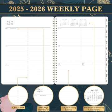 2025-2026 Planner - Planner 2025-2026, July 2025 - June 2026, Academic Planner 2025-2026, Weekly & Monthly Spreads, 8'' x 10", Monthly Tabs, Twin-wire Binding