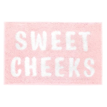 Ohocut Sweet Cheeks Bath Mat for Tub, Stylish Non-Slip Pink Bathroom Decor