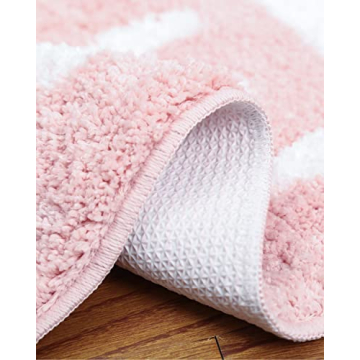 Cute Blush Pink Non-Slip Bath Mat for All Ages
