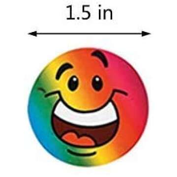Sticker Roll – 1000 Colorful Stickers for Kids & Teachers - 5 Rolls of Fun Designs