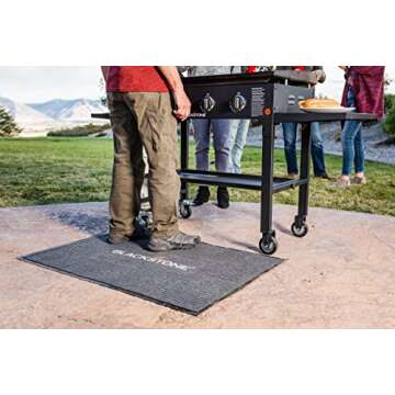 Blackstone Griddle Accessories Grill Splatter Mat (43.5" x 30.5"), 5036, Under The Grill Mat for Pat...
