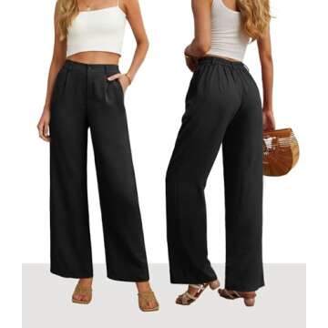 Feiersi Women's Casual Wide Leg Pants for Stylish Summer Wear