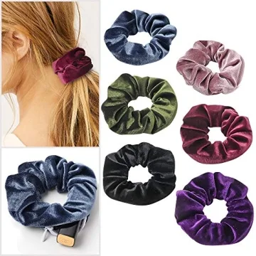 Velvet Scrunchies with Zipper Pocket for Stylish Storage